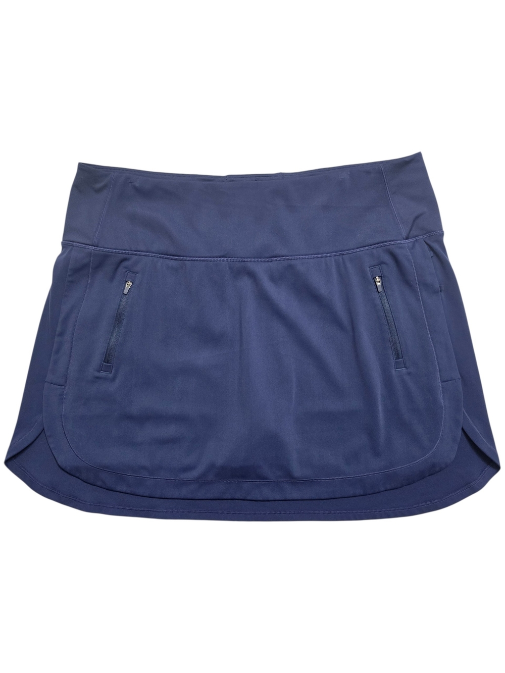 Athleta | Fairway High Rise 16" Golf Skort Navy Blue Athletic Skirt Zip Pockets
